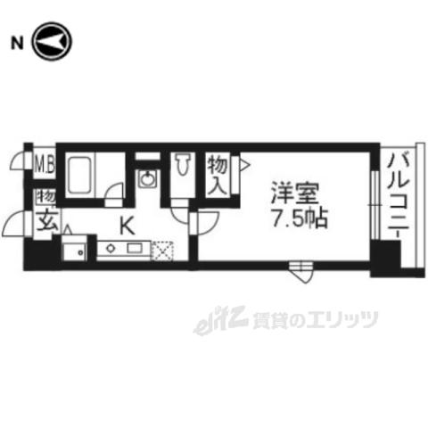 マ ピエース(1K/2階)の間取り写真