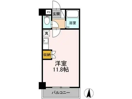 グランテラス柏木(ワンルーム/3階)の間取り写真