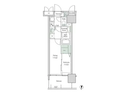 ブルックサイドレジデンス木場(2K/5階)の間取り写真