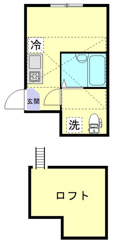 インベスト羽田II-(ワンルーム/1階)の間取り写真