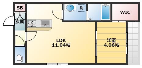 イル・フィオーレ一津屋(1LDK/2階)の間取り写真