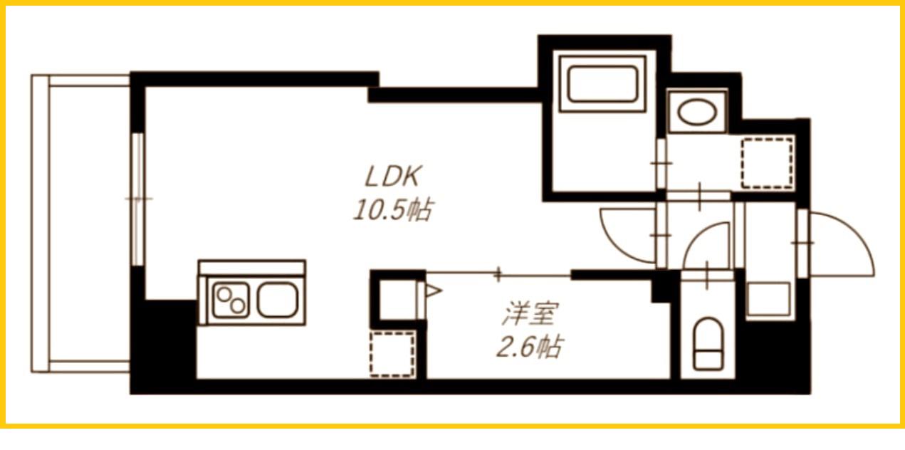 リヴシティ横濱末吉町弐番館(1LDK/6階)の間取り写真