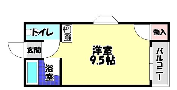 RIZEONE富田林レジデンス2(ワンルーム/3階)の間取り写真