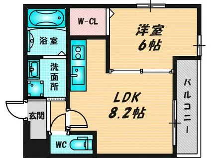 フジパレス吉田イースト(1LDK/2階)の間取り写真