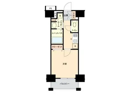 スカイコート両国参番館(1K/2階)の間取り写真