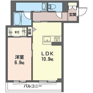 シャーメゾンプルーシャ(1LDK/2階)の間取り写真