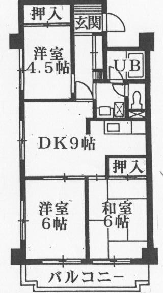 ローヤル高穂(3DK/2階)の間取り写真
