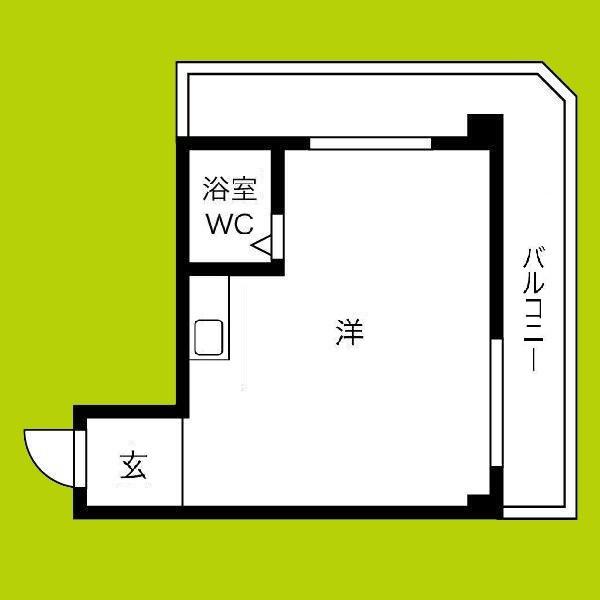 ロイヤル神路I(ワンルーム/5階)の間取り写真