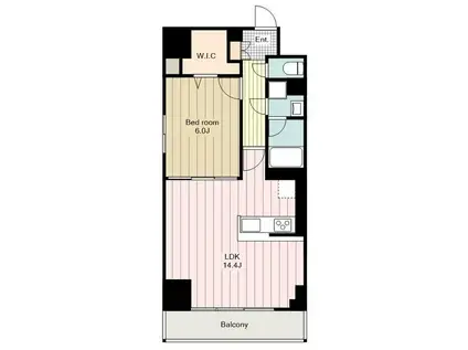 LIAN(1LDK/2階)の間取り写真