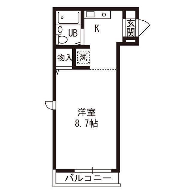ドームNCB(1K/2階)の間取り写真
