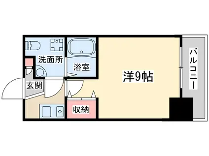 セレニテ中津(1K/9階)の間取り写真