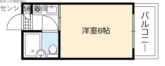 グリーンハイツ新森(1K/4階)の間取り写真