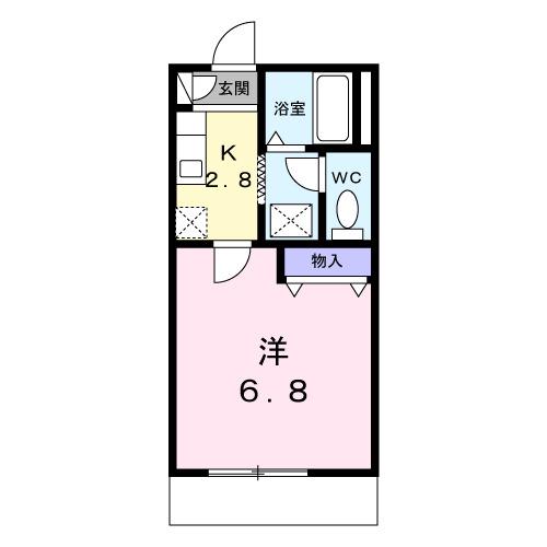 メゾンフルール(1K/2階)の間取り写真