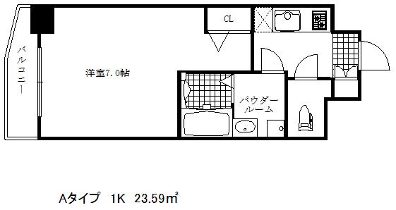 ファステート神戸アモーレ(1K/10階)の間取り写真