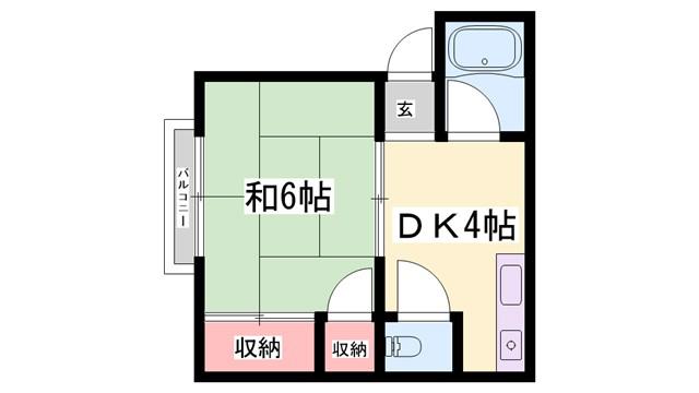 メゾンアスカ南棟(1K/1階)の間取り写真