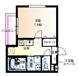 フジパレス深江橋西(1K/2階)の間取り写真