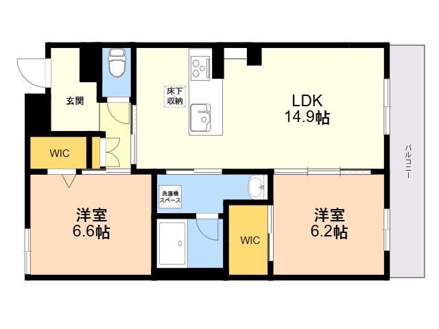 シャーメゾン セレーノ ベフ(2LDK/1階)の間取り写真