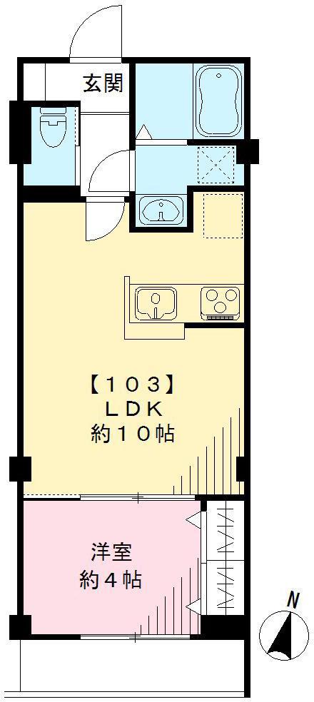 セント エバリュード スクエア(1LDK/1階)の間取り写真