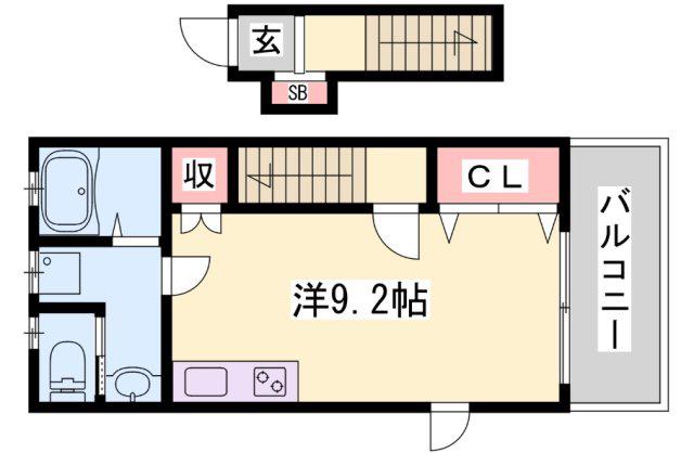 CS CUBE(ワンルーム/2階)の間取り写真