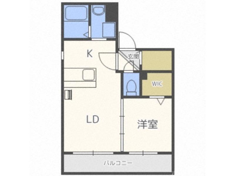 シマン24軒(1LDK/2階)の間取り写真