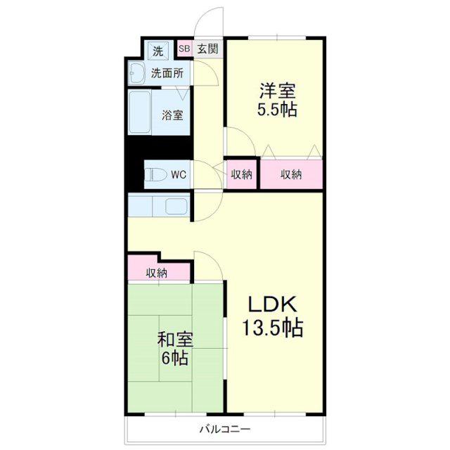 ランドRファースト(2LDK/3階)の間取り写真