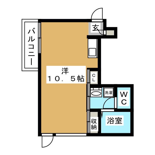 HABITATION T(ワンルーム/2階)の間取り写真