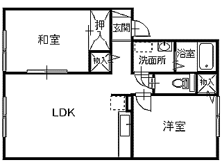 セジュール575(2LDK/2階)の間取り写真