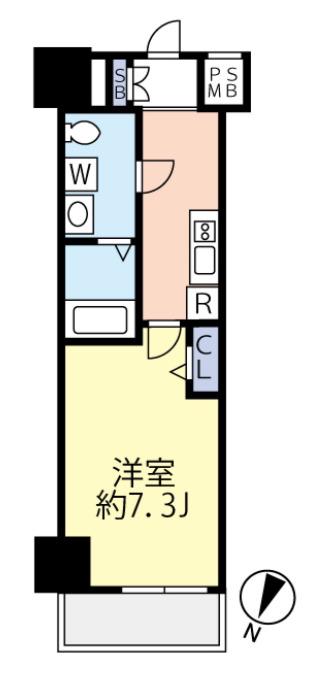 グランヴァンセレッソ王子レジデンシア(1K/9階)の間取り写真