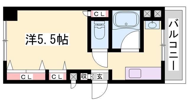 シティヒルズII(1K/3階)の間取り写真