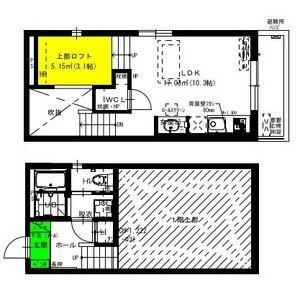 RADIANCE築地口(1LDK/2階)の間取り写真