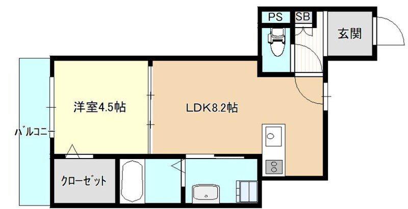 SOAR MORINOMIYA(1LDK/2階)の間取り写真