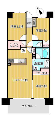 パークホームズ横浜矢向(3LDK/6階)の間取り写真