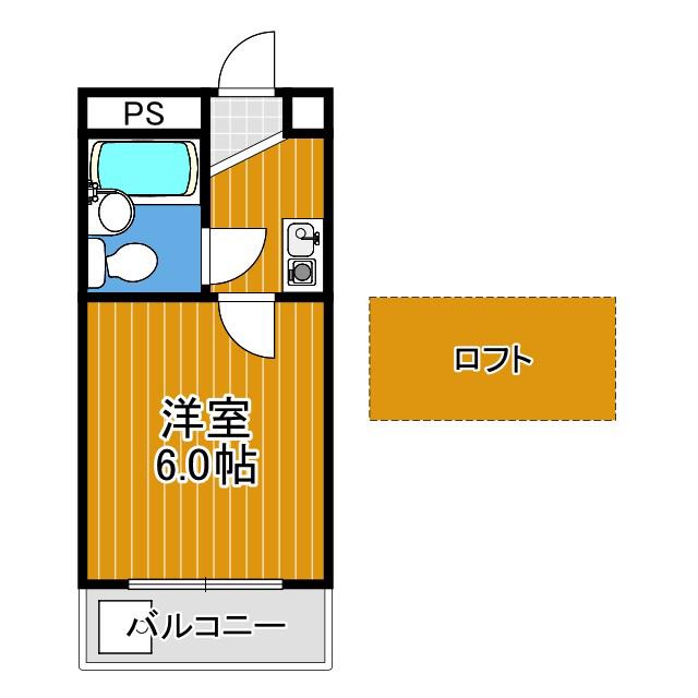 フォンタル西板持A棟(1K/3階)の間取り写真