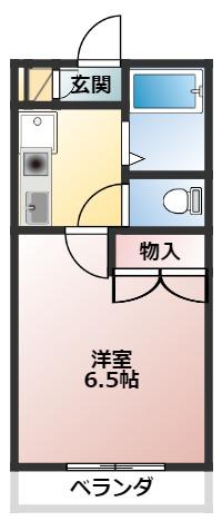 メゾン川口(1K/1階)の間取り写真