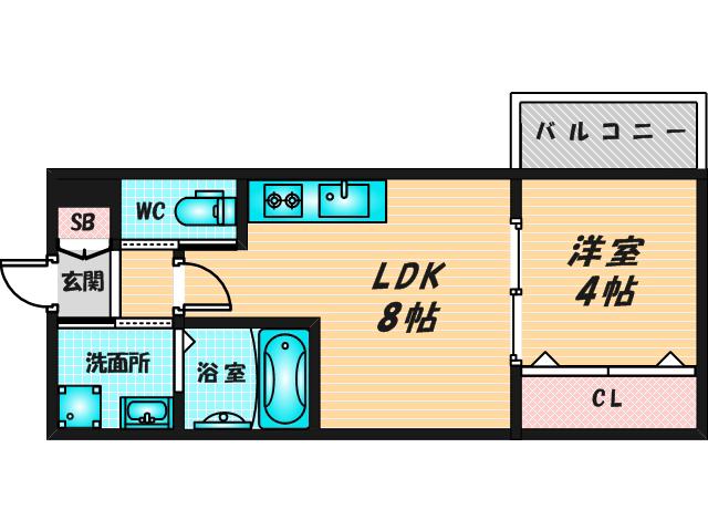 H-MAISON衣摺II(1LDK/3階)の間取り写真