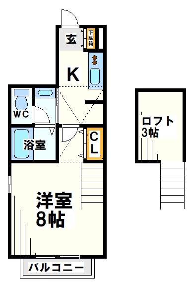 リアンドゥ(1K/1階)の間取り写真