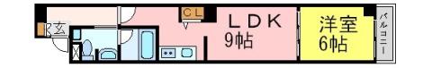 アリビオ西宮(1LDK/3階)の間取り写真