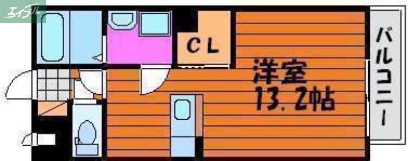 アンシャンテ厚生(ワンルーム/3階)の間取り写真