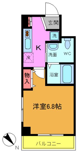 DECOR(1K/3階)の間取り写真