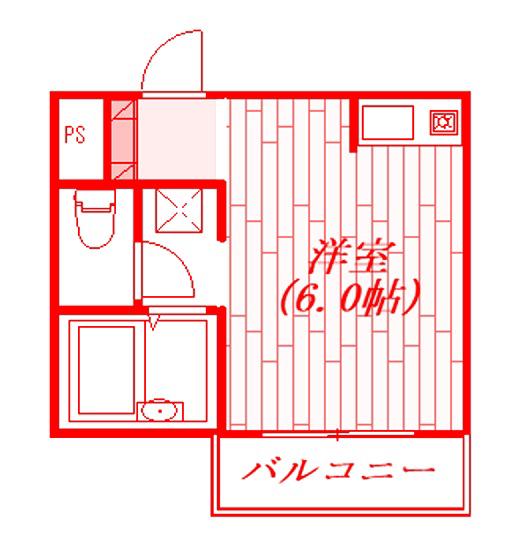 コンフォール小机ビー棟(ワンルーム/1階)の間取り写真