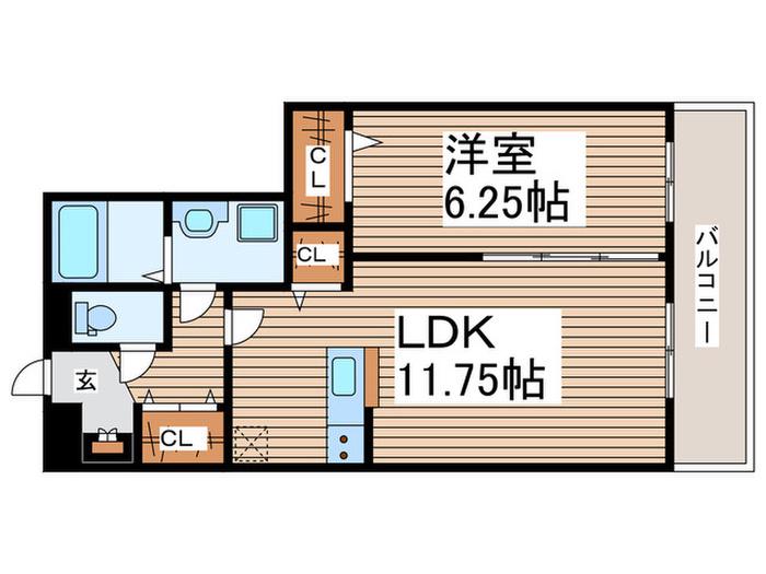 メゾン・ルーチェ(1LDK/3階)の間取り写真