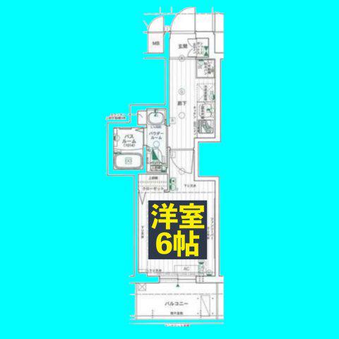エステムコート名古屋泉プラチナムゲート(1K/12階)の間取り写真