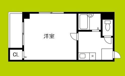 アメニティ岸ノ里(1K/2階)の間取り写真