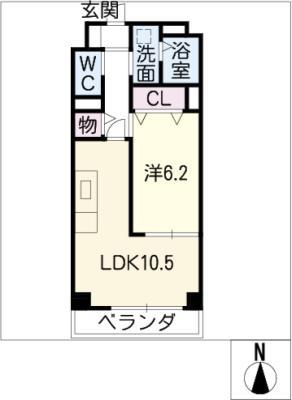 モン・ルポ・ヤノネ(1LDK/2階)の間取り写真