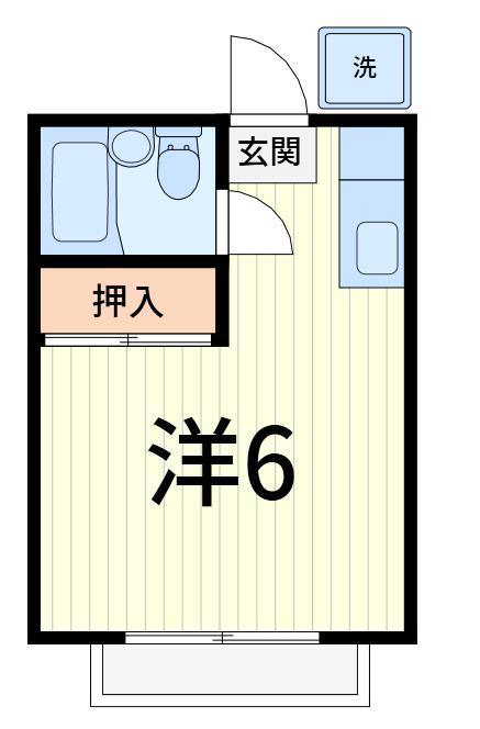 アーバンエミ(ワンルーム/2階)の間取り写真