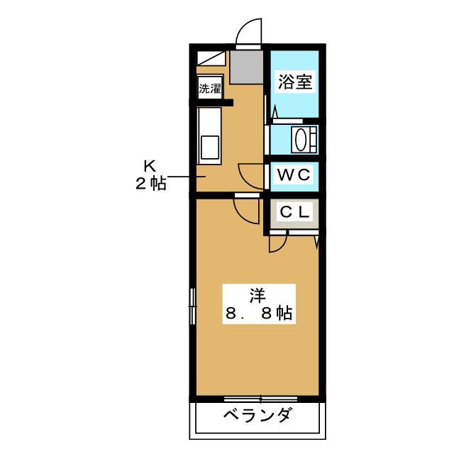 リーブル(1K/2階)の間取り写真