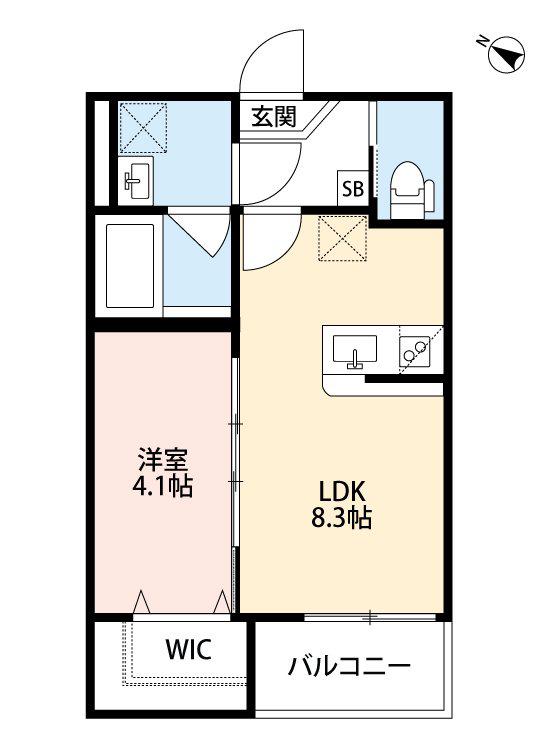 NEXT YOU(1LDK/1階)の間取り写真