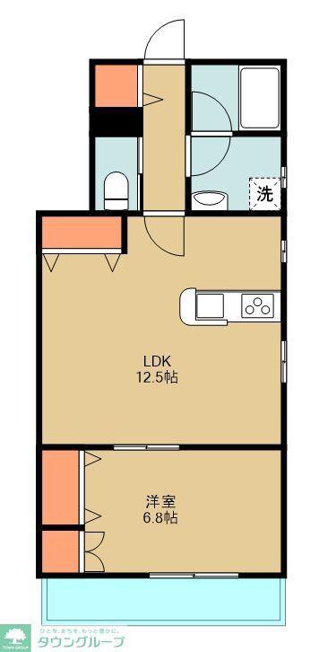 メゾン欅(1LDK/1階)の間取り写真