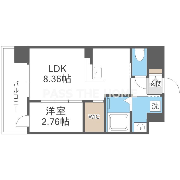 LIVE FLAT塚本新北野(1LDK/5階)の間取り写真