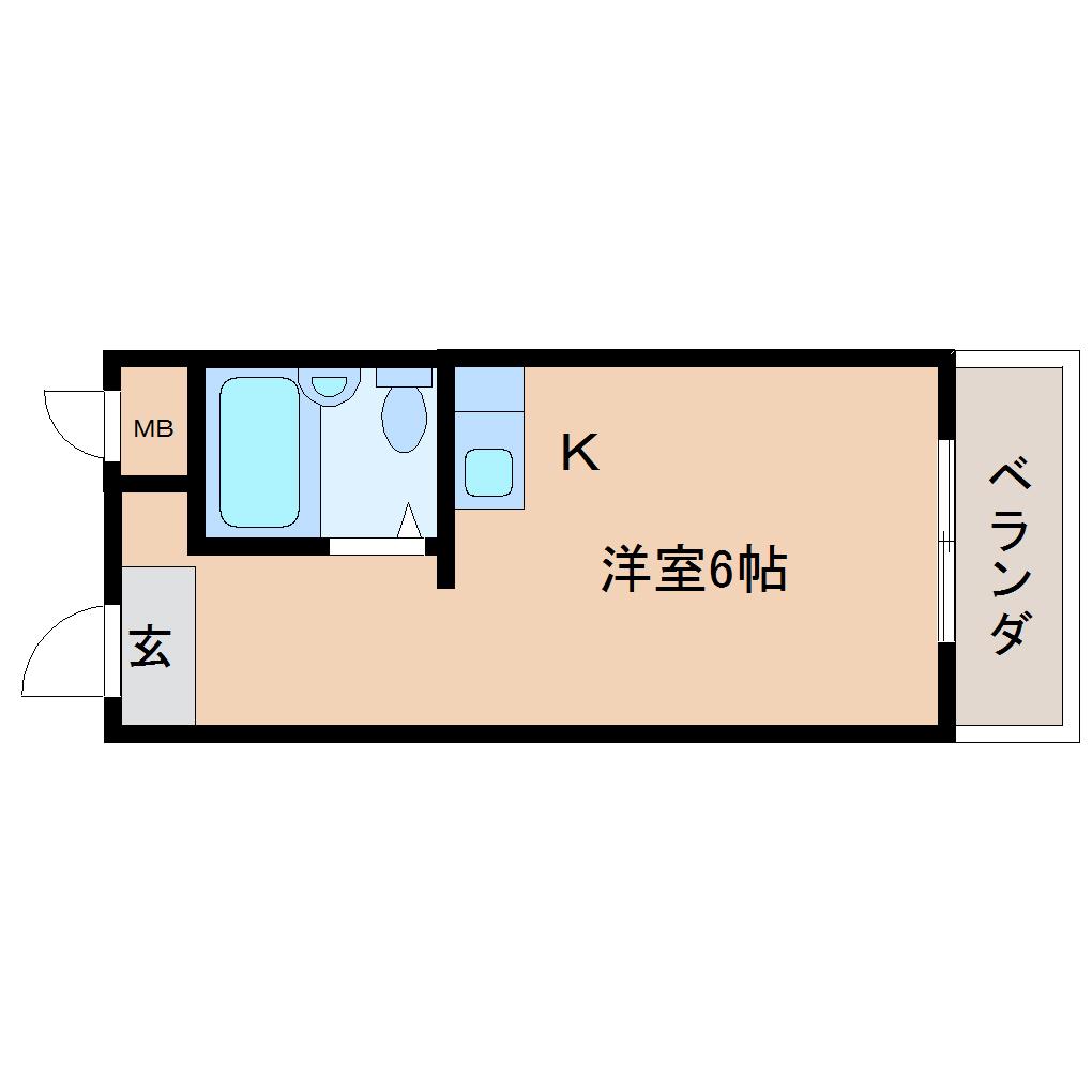 サンハイツ新大宮A(ワンルーム/3階)の間取り写真